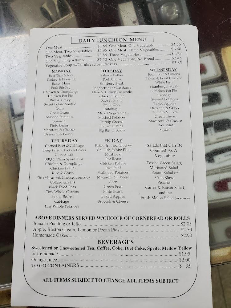 Gene's Restaurant Menu image 1